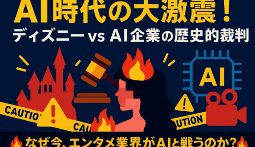 【AI初心者必見】ディズニー vs AI企業の歴史的裁判！なぜ今、エンタメ業界がAIと戦うのか？