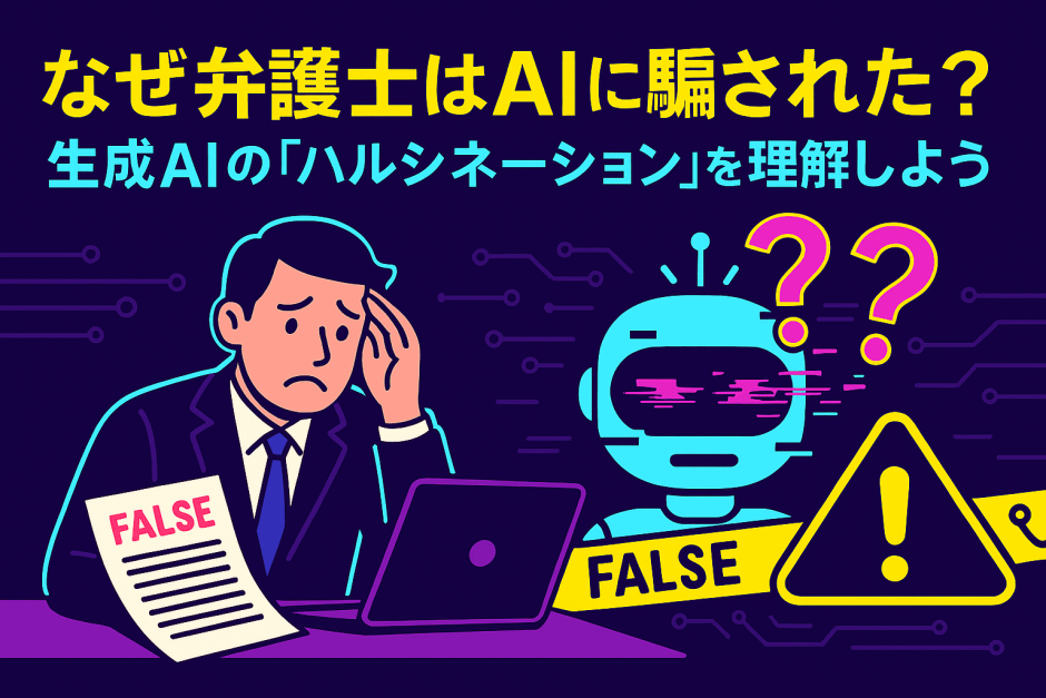 【AI初心者向け解説】なぜ弁護士はAIに騙された？生成AIの「ハルシネーション」を理解しよう