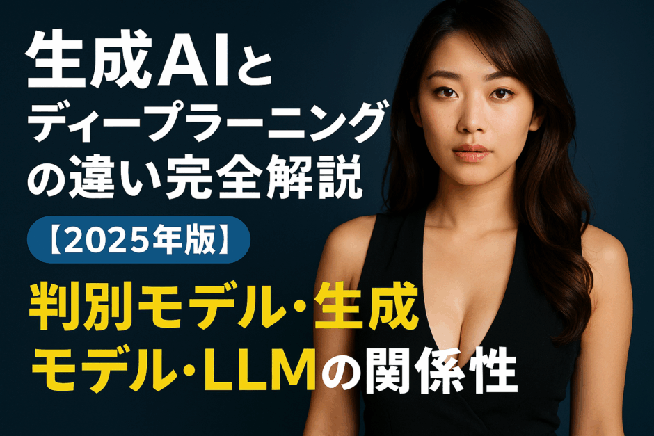 生成AIとディープラーニングの違い完全解説【2025年版】判別モデル・生成モデル・LLMの関係性