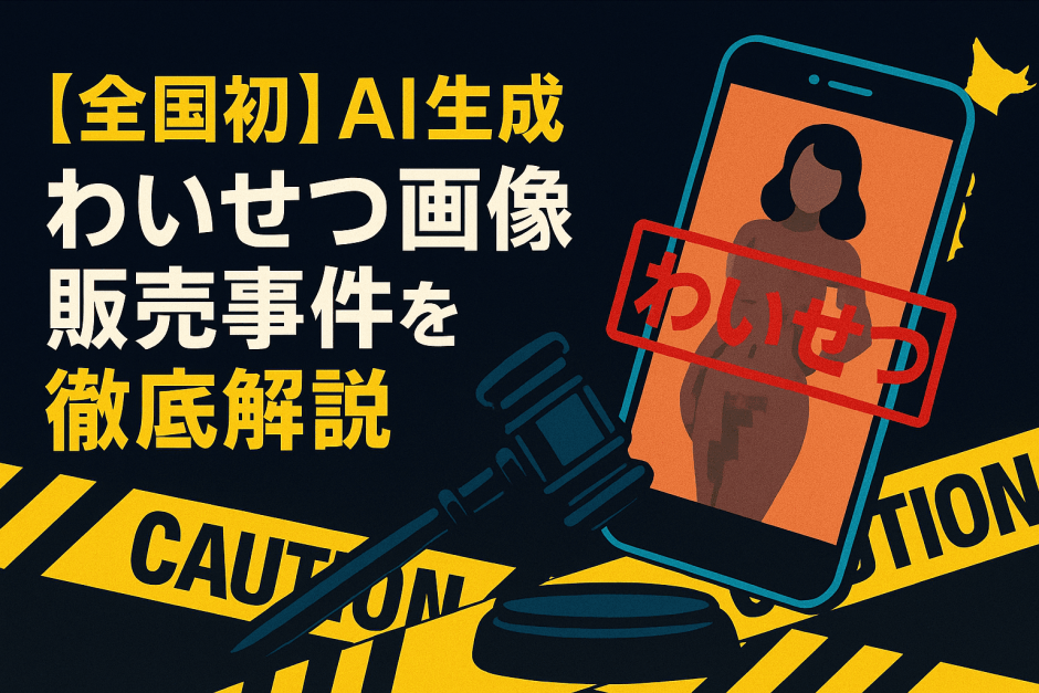 【全国初】AI生成わいせつ画像販売事件を徹底解説