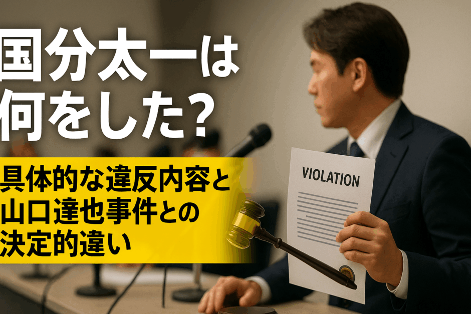 国分太一は何をした？報道から読み取れる違反内容の分析
