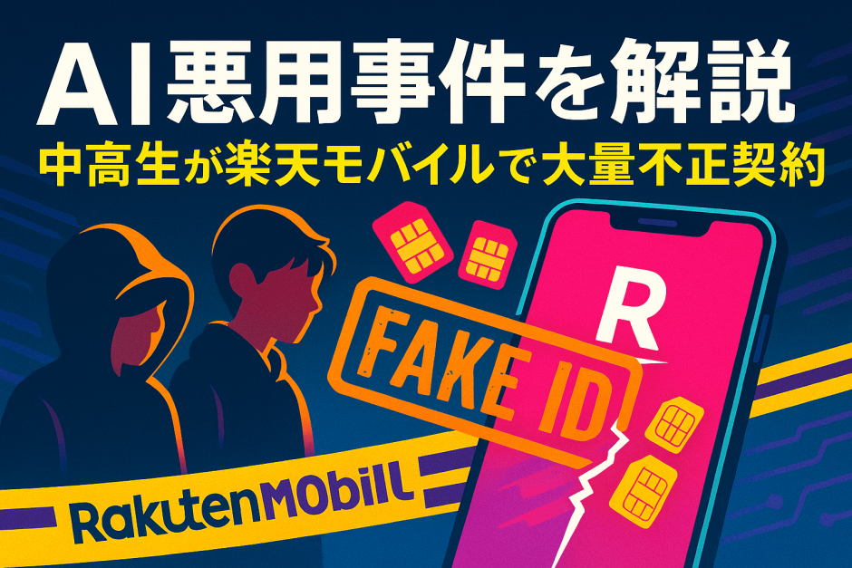 AI悪用事件を分かりやすく解説：中高生が楽天モバイルで大量不正契約