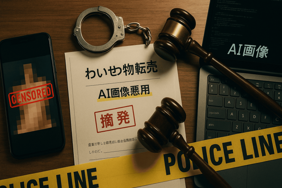 AI画像を悪用したわいせつ物転売事件 - 日本初の法的措置について分かりやすく解説