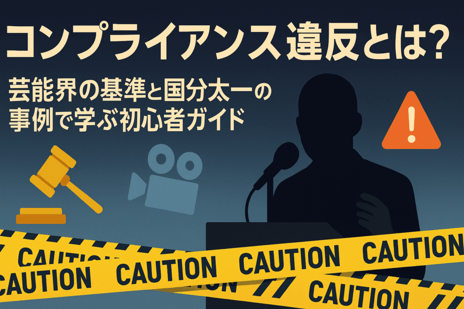 【初心者向け】コンプライアンス違反とは？芸能界の基準と国分太一の事例解説